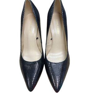 Marc Fisher Womens Pump Black Snakeskin Pointed Toe Heels Size 8M